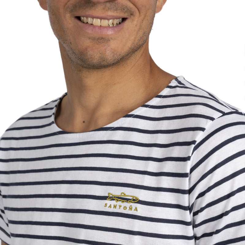 Camiseta masculina com bordado Santoña