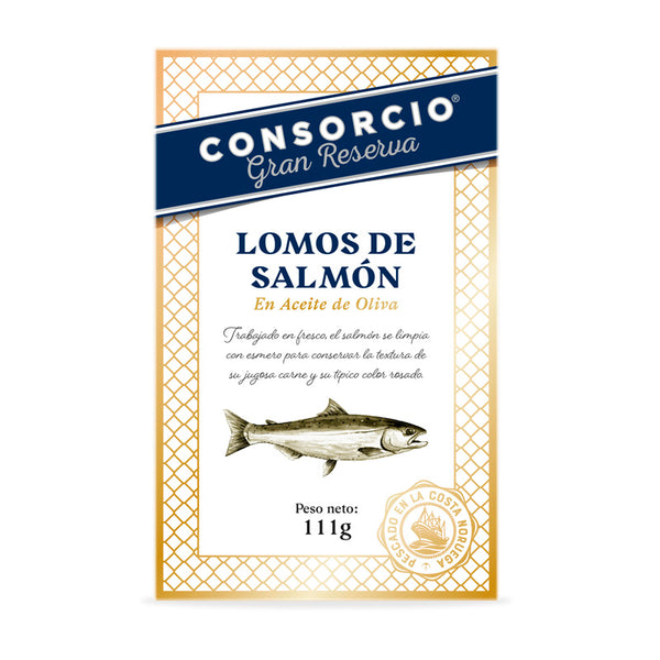 Lombos de salmão em azeite - 111g